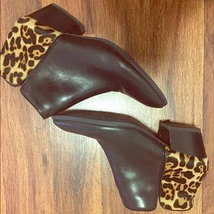 Leopard cowhide heels.